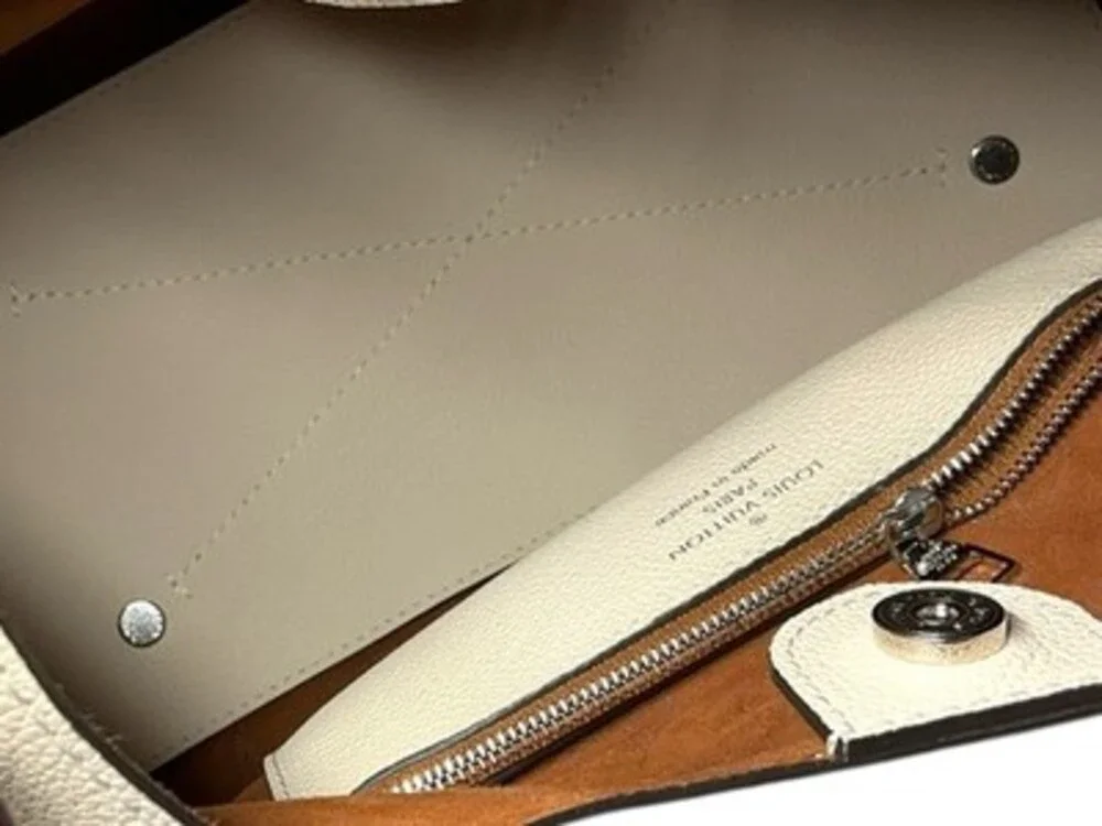 Louis Vuitton Carmel Mahina Calf Leather Hobo Bag